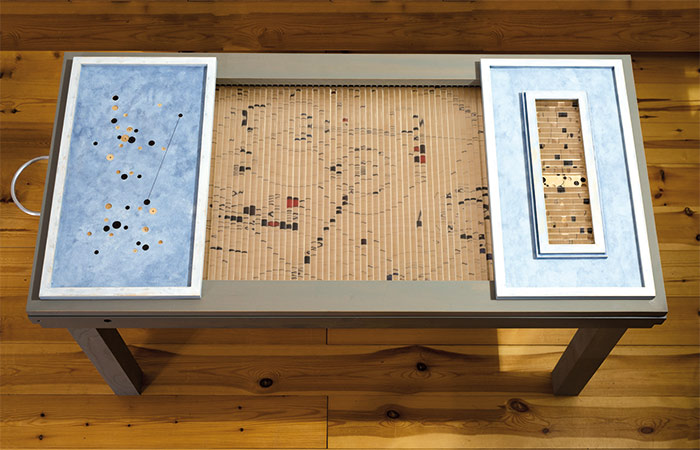 Gerhard Göschel, Objekte, Großer Spieltisch quadratur des Kreises