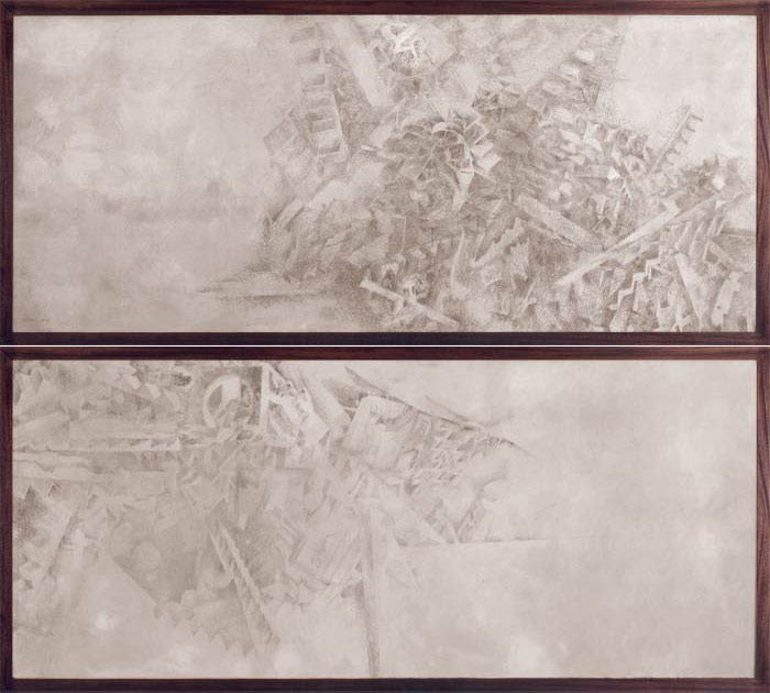 Gerhard Göschel, Zeichnungen, Chaos I und II